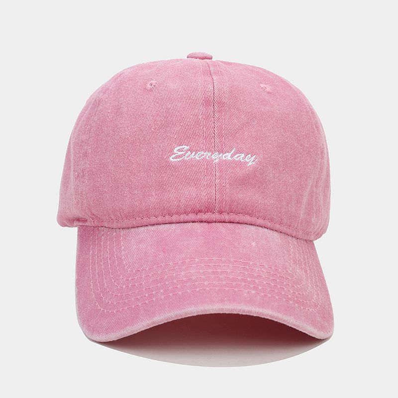 Wholesale Cotton Washed Embroidered Letters Curved Brim Baseball Cap